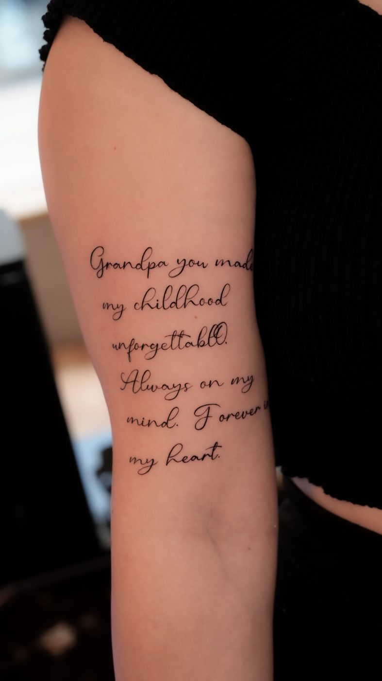 Tattoo work — Lettering