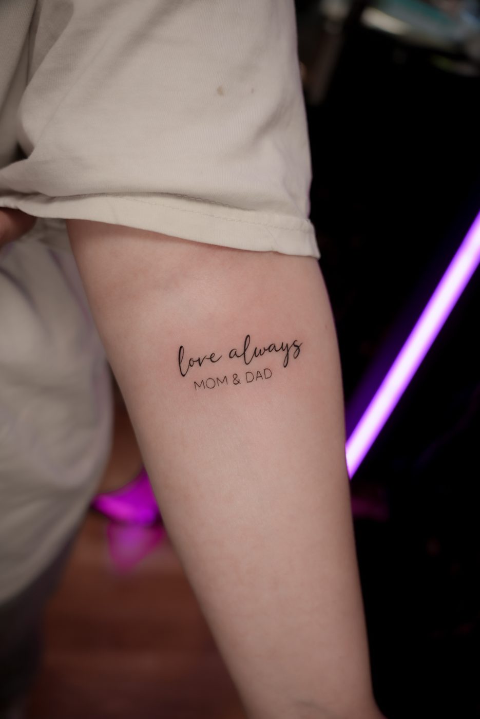 Tattoo work — Lettering