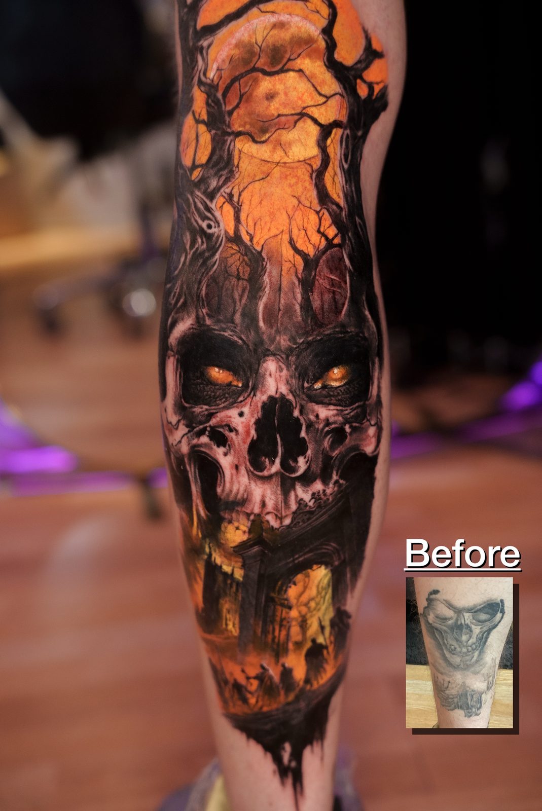 Tattoo work — Cover-up